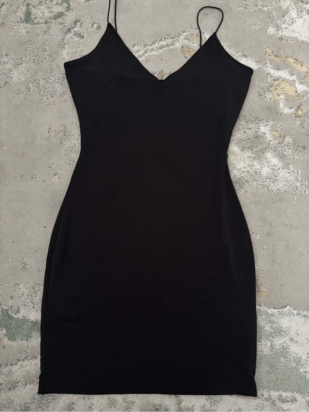 Love Tree Black Spaghetti-Strap Mini Dress